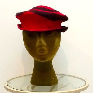 Cloth art couture felted wool hat